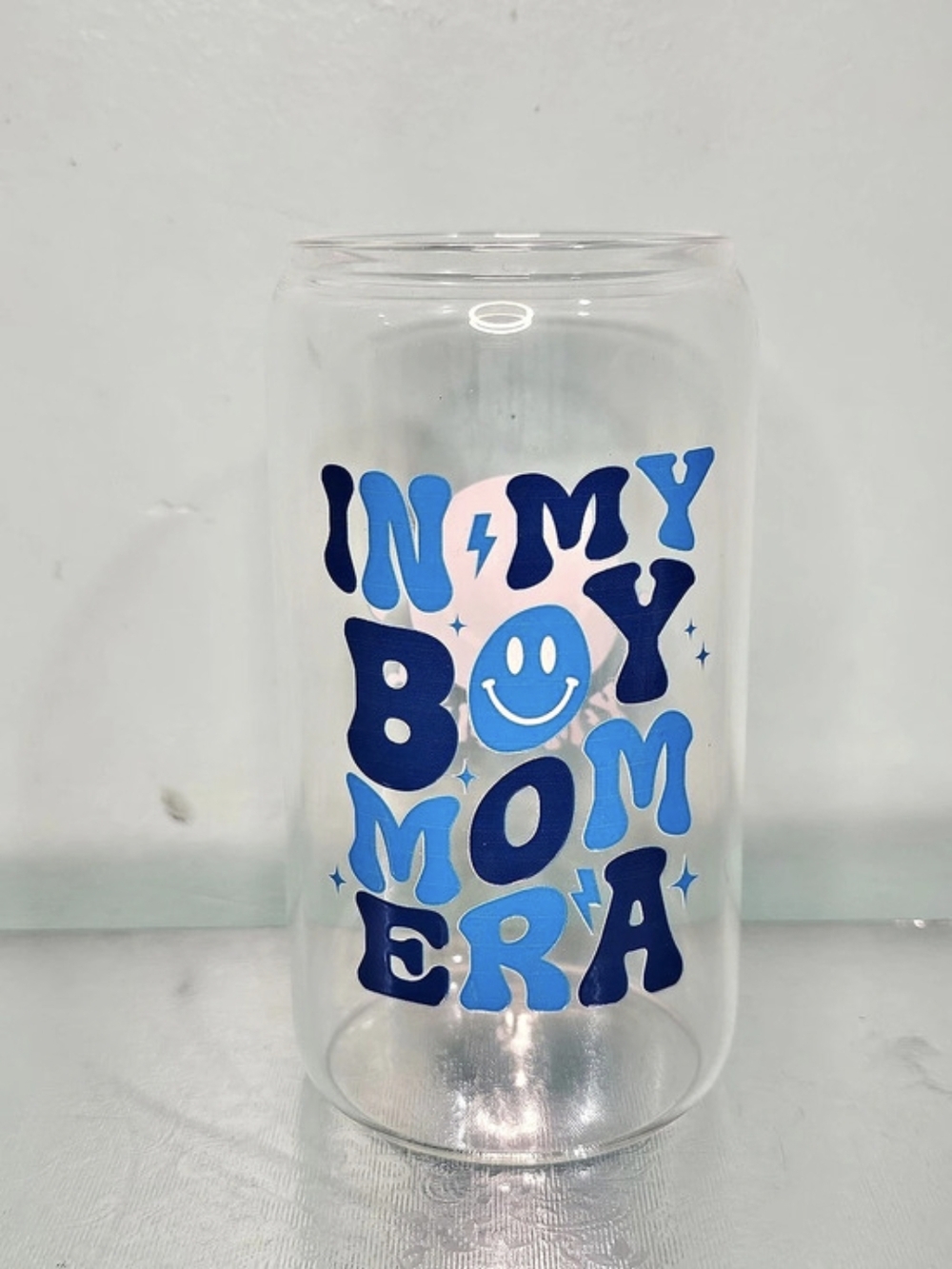Boy MOM Era Glass Tumbler